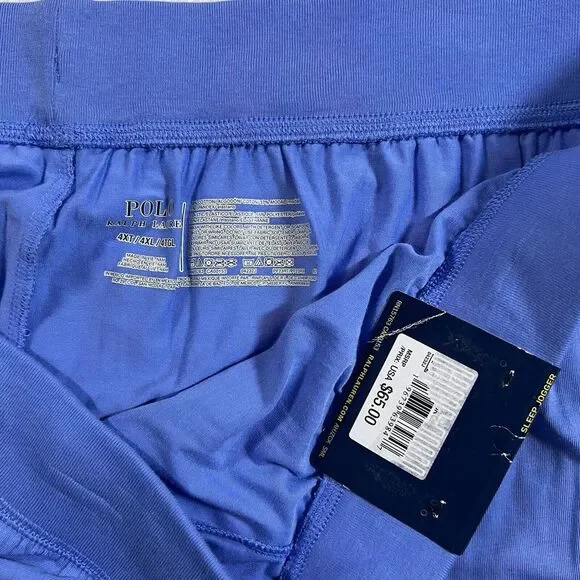 Polo Ralph Lauren Men's Size 4X Blue Lightweight Lounge Sleep Jogger Pants - Picture 7 of 10